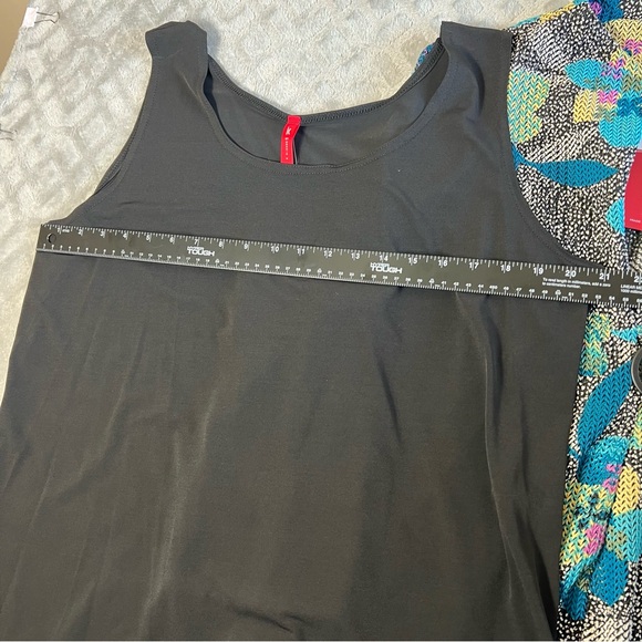 IC By Connie K Set Wearable Art vibrant Floral Asymmetrical Jacket N Tank SZ XL - Picture 11 of 16